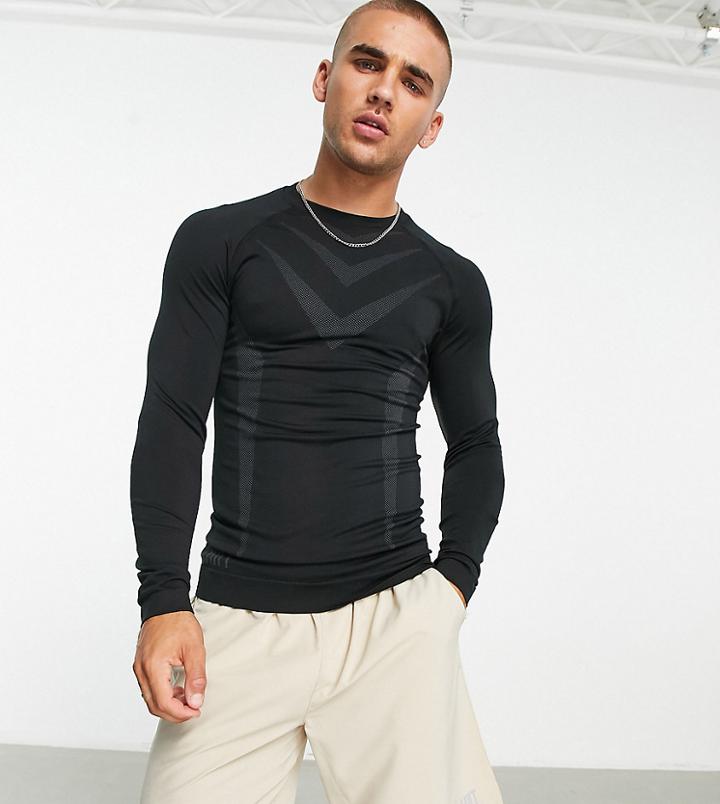 Hiit Seamless Long Sleeve Training Top In Black