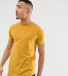 Le Breve Tall Raw Edge Longline T-shirt - Yellow