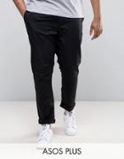 Asos Plus Skinny Chinos In Black - Black