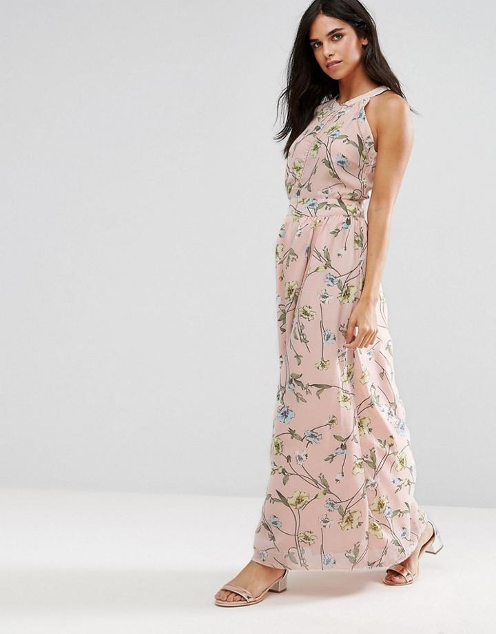 Rage Floral Maxi Dress - Pink