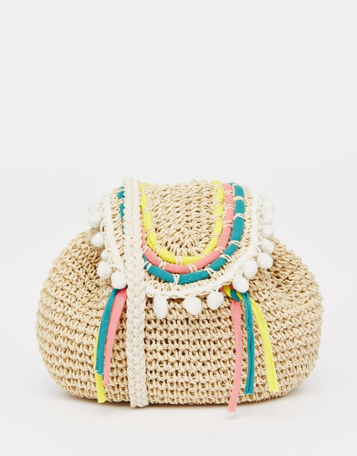South Beach Woven Cross Body Bag - Mutli