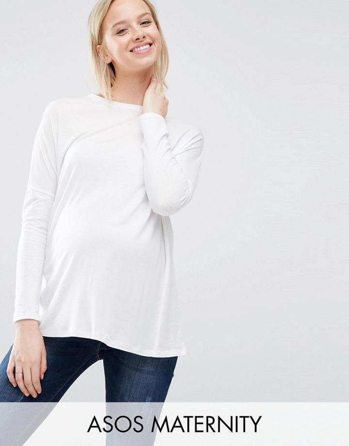 Asos Maternity Long Sleeve T-shirt - White