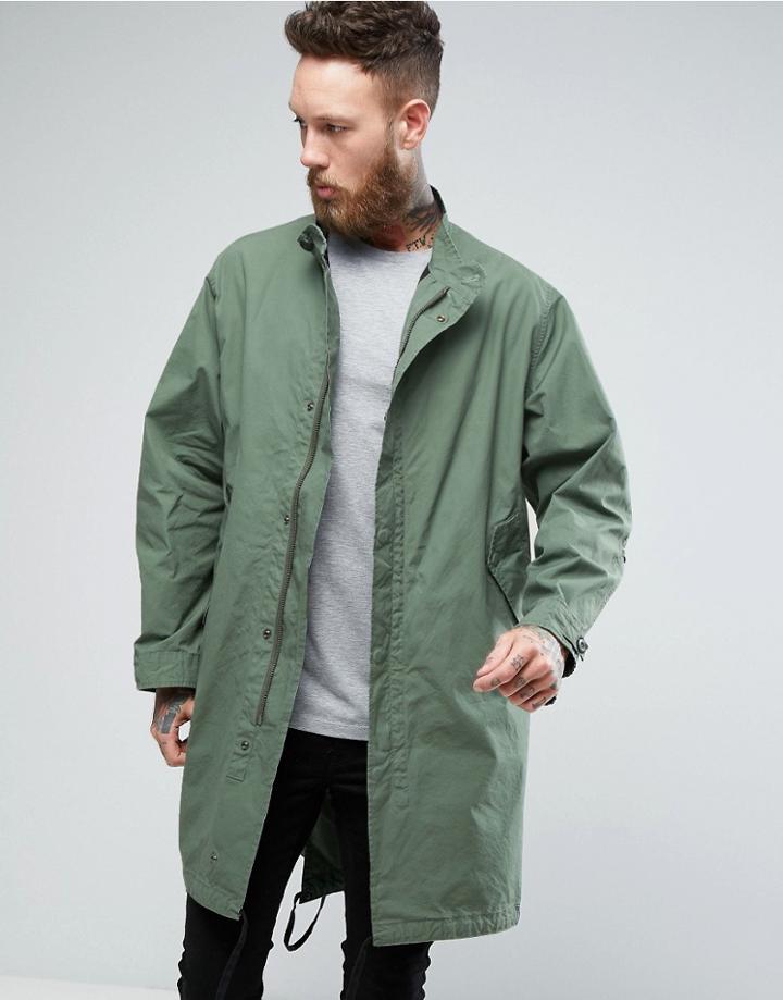 Nudie Jeans Co Folke Waxed Parka - Green