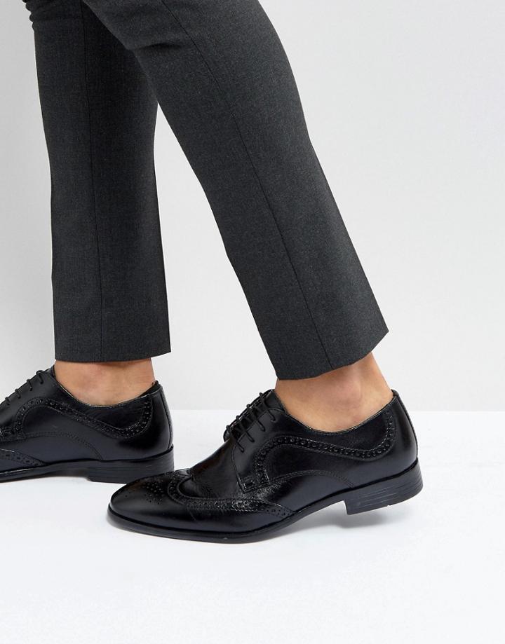 Red Tape Smart Brogues In Black - Black