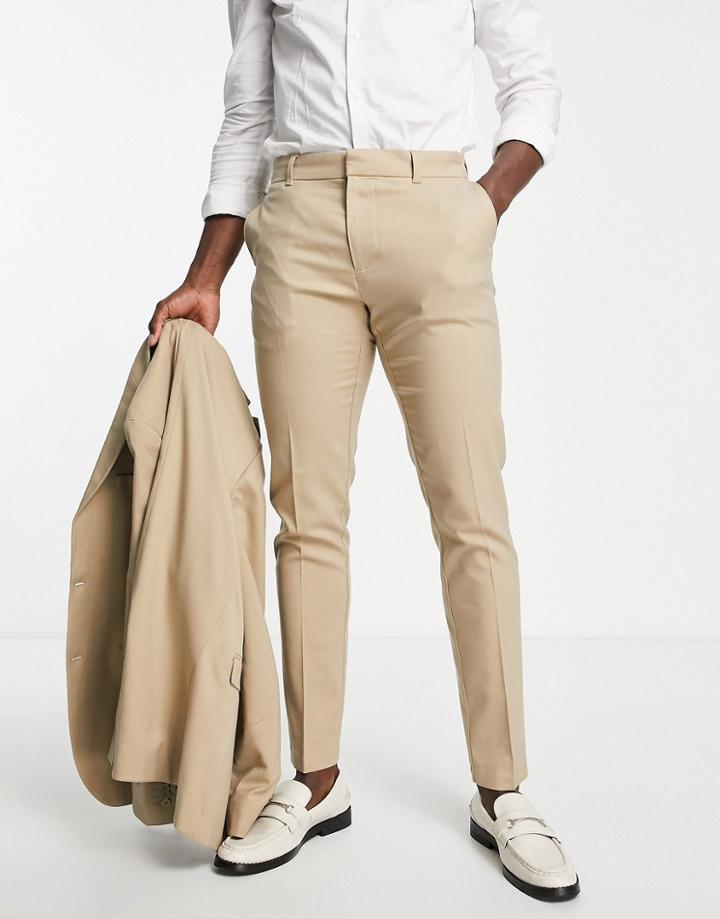 New Look Skinny Pants In Tan-brown