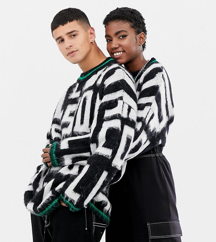 Collusion Unisex X Rene Matic Logo Sweater - Black