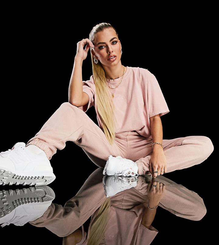 Asyou Oversized T-shirt In Rose - Part Of A Set-pink
