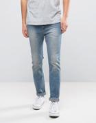 Wesc Eddy Slim Fit Jeans In Washed Out Blue - Blue