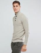 Tom Tailor Funnel Neck Sweater In Cream - Stone