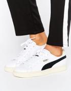 Puma Basket Classic Sneakers In White And Black - Multi