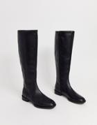 Asos Design Charisma Leather Smart Riding Boot-black