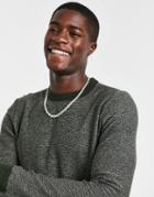 Selected Homme Sweater With Contrast In Khaki-green