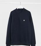 Le Breve Tall High Funnel Neck Sweatshirt Mix And Match In Navy