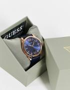 Guess Theo Watch In Navy And Gold