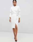 Vepser Midi Pencil Skirt - White
