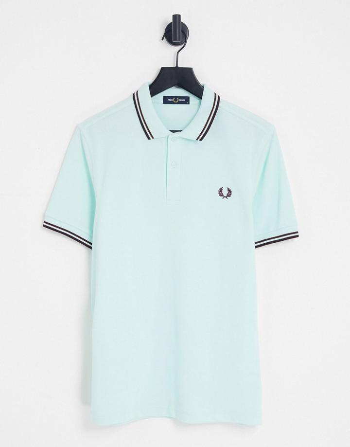 Fred Perry Twin Tipped Polo Shirt In Blue