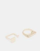 Asos Geometric Ring Pack In Gold - Gold