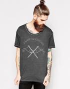 Dr Denim T-shirt Russ Damn Handsome Print - Black