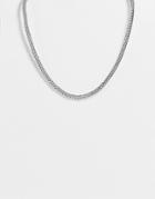 Designb Herringbone Chain Necklace In Silver