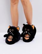 Loungeable Scary Cat Slipper - Black
