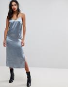 Vero Moda Satin Cami Dress - Gray