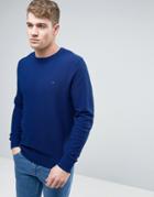 Tommy Hilfiger Pique Crew Sweater Small Logo - Blue