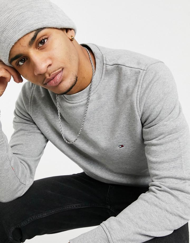 Tommy Hilfiger Core Logo Sweatshirt In Gray-grey