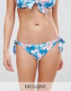 Peek & Beau Vintage Floral Tie Side Bikini Bottom - Multi