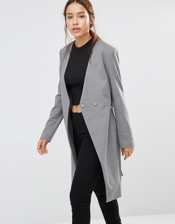 Finder Keepers Upgrade You Coat - Gray