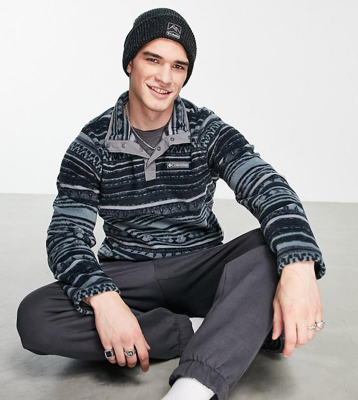 Columbia Steens Mountain Print Fleece In Black - Exclusive To Asos