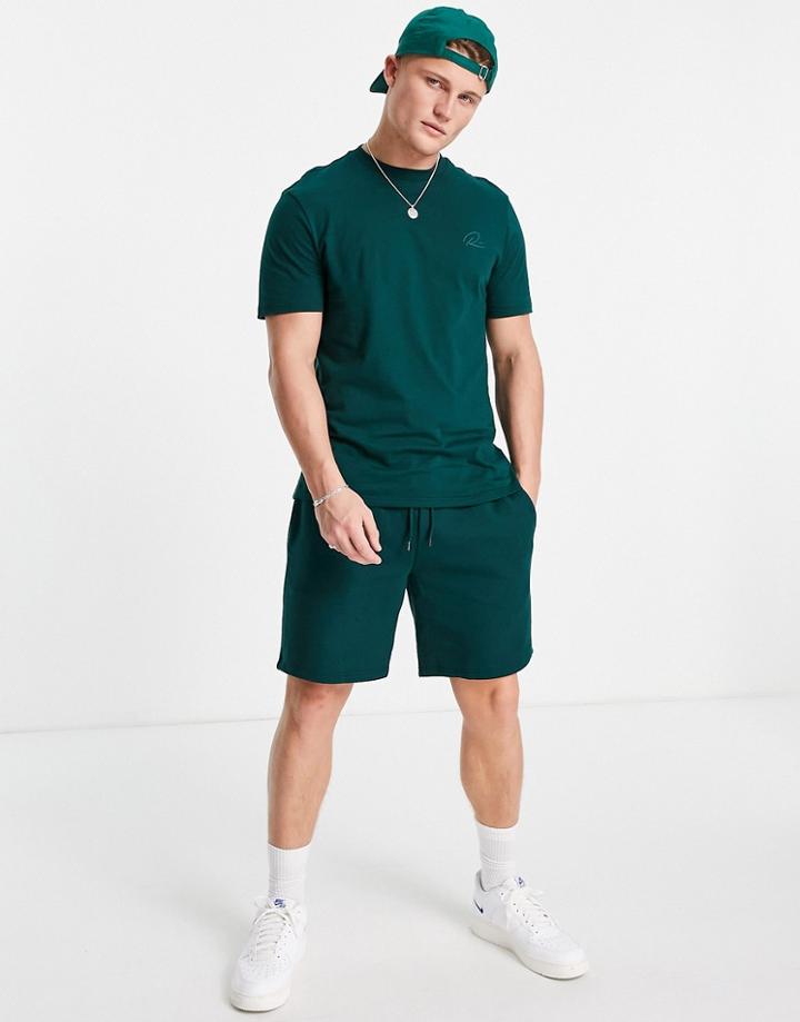 River Island T-shirt & Short Set In Green