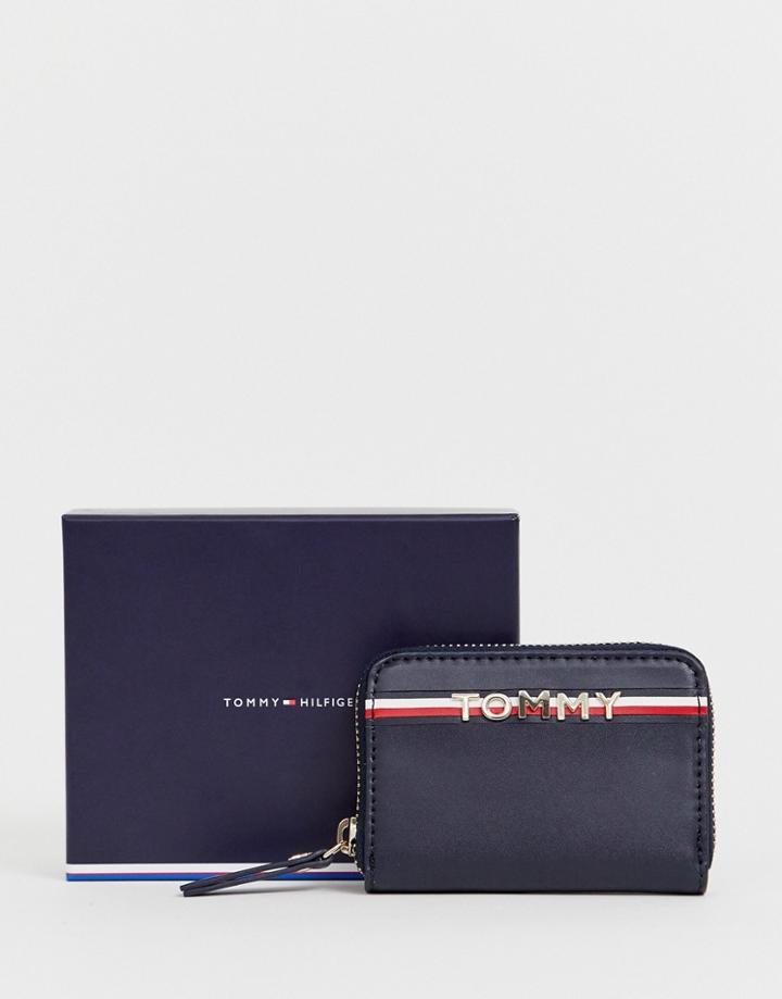 Tommy Hilfiger Leather Mini Purse - Navy