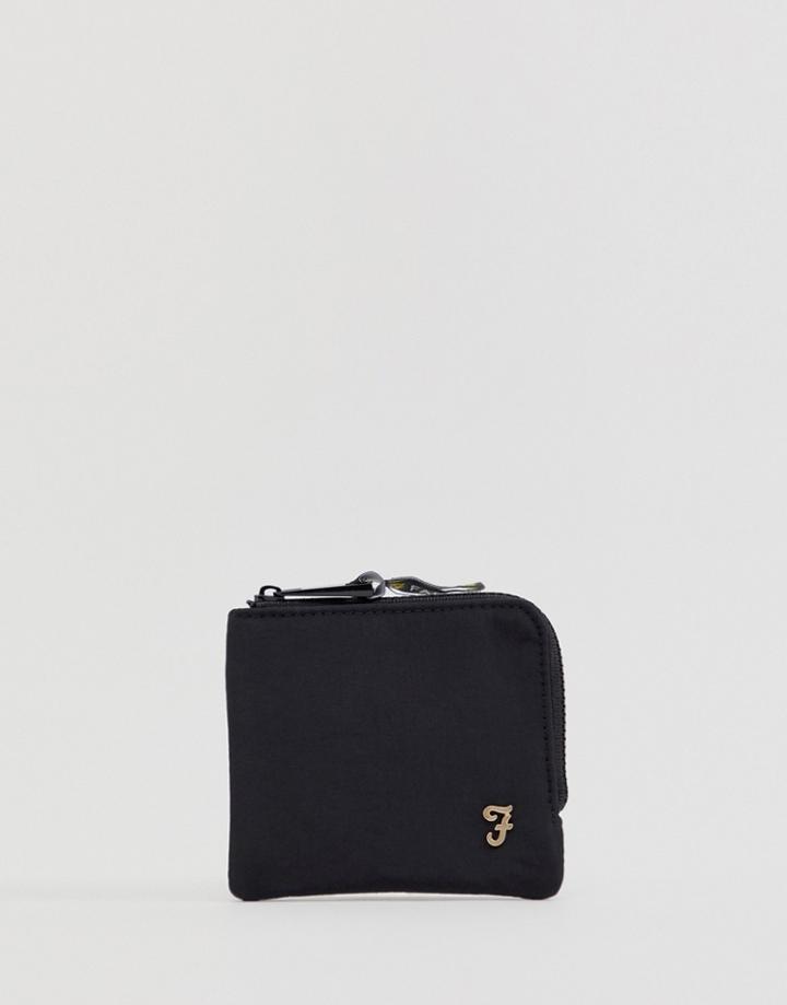 Farah Nylon Coin Wallet In Black