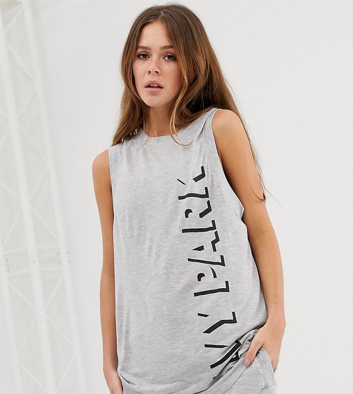 Ivy Park Logo Tank In Gray - Gray
