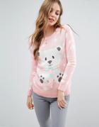 Brave Soul 3d Snowman Holidays Sweater - Pink