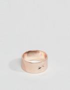 Asos Ring With Embossed Star - Gold