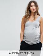 New Look Maternity Scoop Tank Top - Gray
