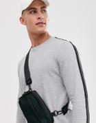 Threadbare Panel Long Sleeve Top With Taping In Gray - Gray