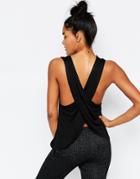 Stitch & Pieces Cross Back Tank Top - Black