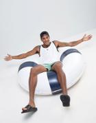 Sunnylife Lie-on Life Ring Inflatable Float - Multi
