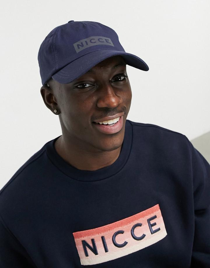 Nicce Dock Iridescent Logo Cap In Navy