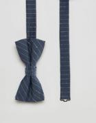 Jack & Jones Bow Tie With Stripe - Navy