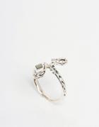 Regal Rose A Dark Lure Sterling Silver Snake Ring - Silver