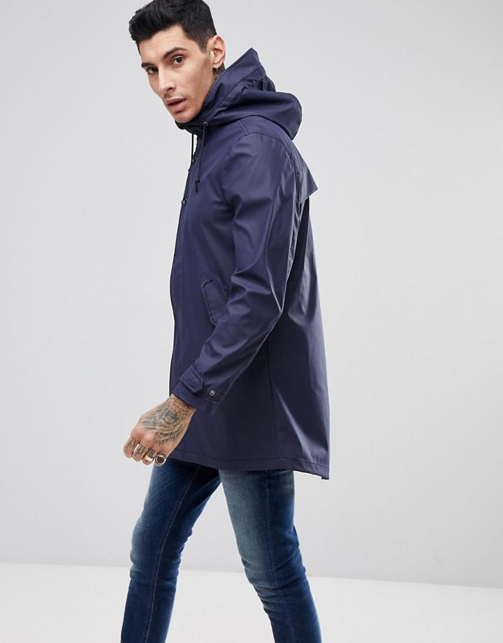 Pretty Green Sheldrake Longline Jacket In Navy - Navy
