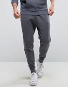 Asos Tapered Joggers With Zips In Gray - Gray