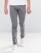 Weekday Friday Skinny Jean Stonewash Gray - Gray