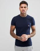 Emporio Armani Muscle Fit Back Logo T-shirt In Navy - Navy