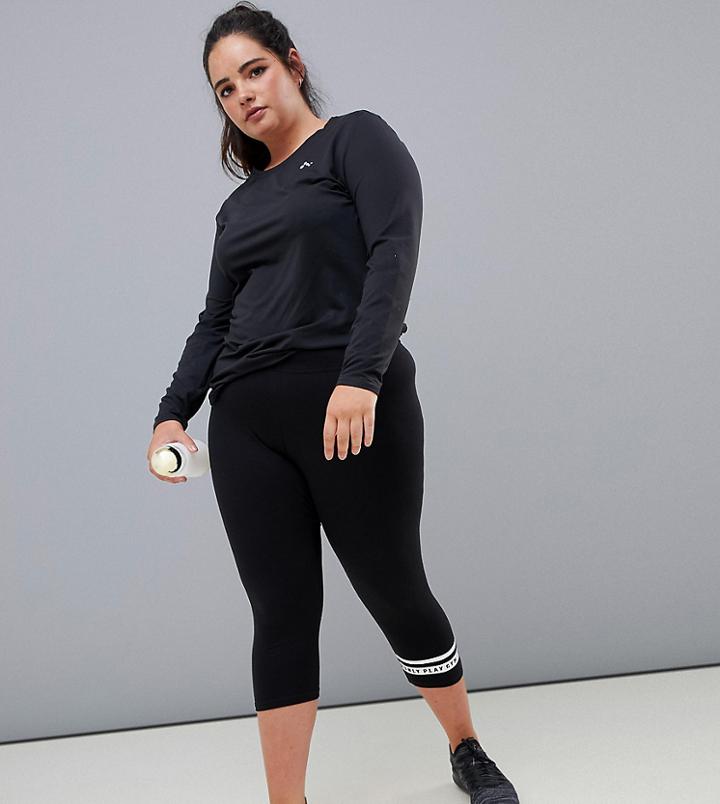 Only Play Curvy 3/4 Leggings - Black