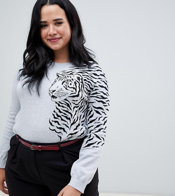 Oasis Curve Tiger Sweater - Black