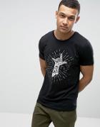Produkt T-shirt With Surf Print - Black